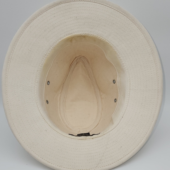 Dorfman Pacific DPC Men's Cotton Twill Belted Safari Hat Size Small Cream. - Picture 7 of 10